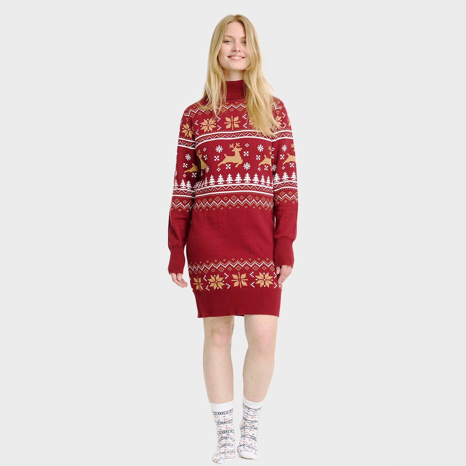 Julekjole med turtleneck – Dame